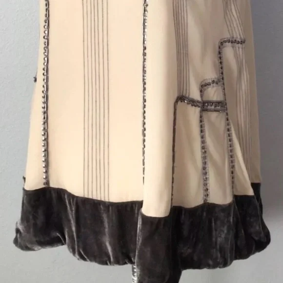 Anthropologie Velvet beaded Art Deco Tank Top - Picture 7 of 10